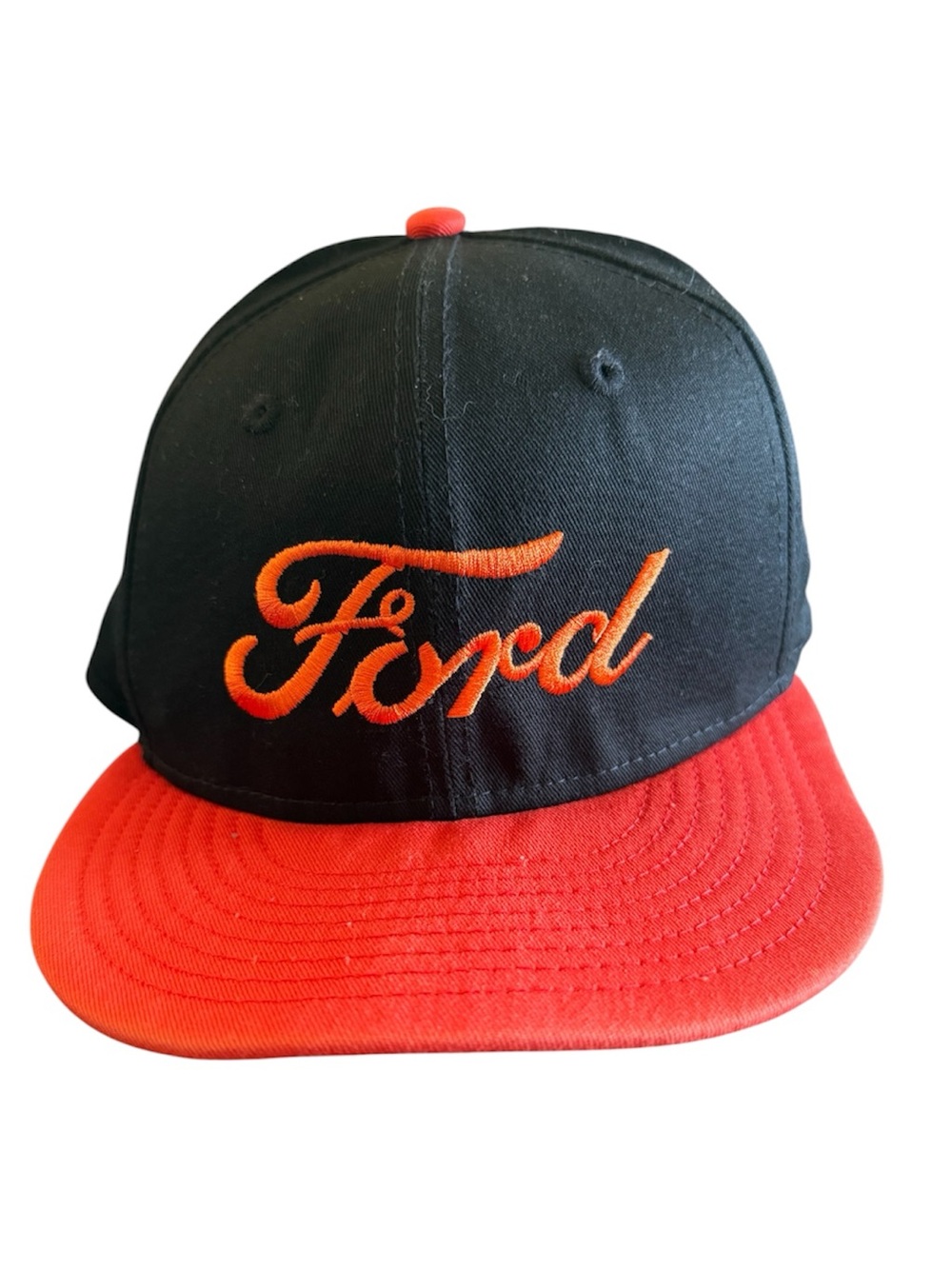 New Era  Black and Red Ford Script Snapback Hat
